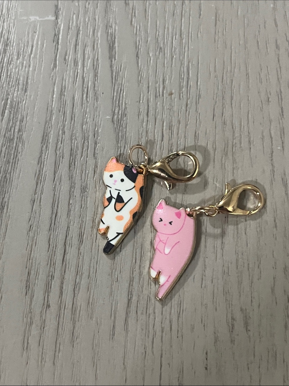 Zipper pulls Cute Cat Enamel Charm Keychain